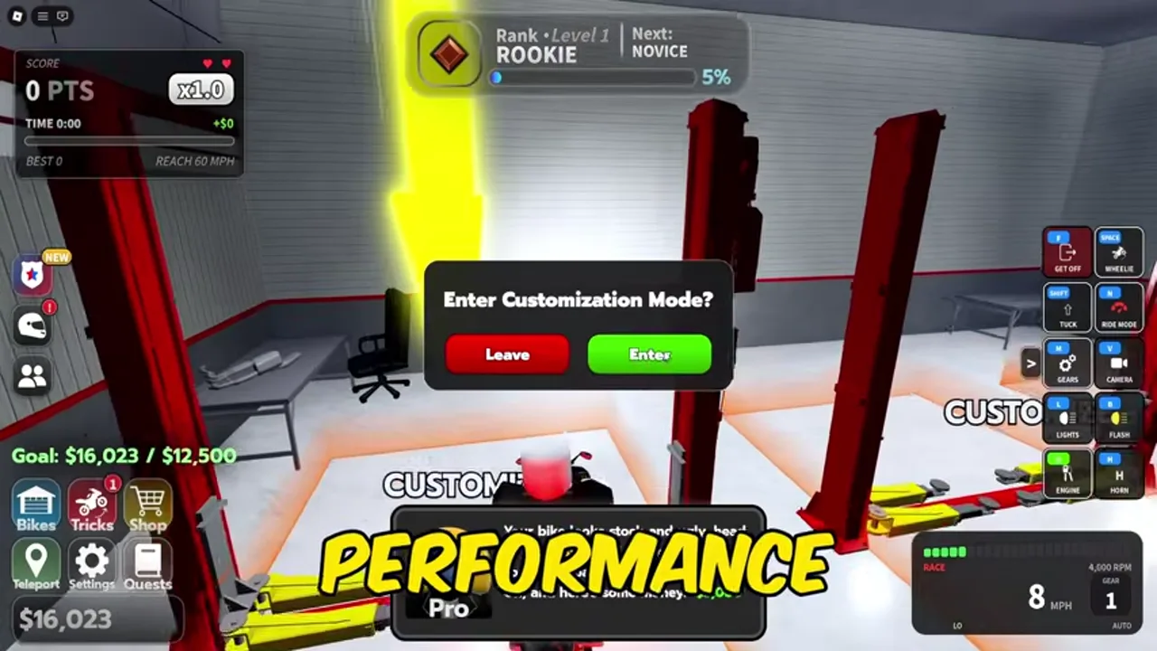 Workshop prompt to enter customization mode